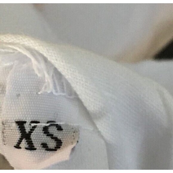 Russ Berens Size Extra Small Top White Long Sleeve Lagenlook Linen Lace Trim XS - Picture 8 of 8